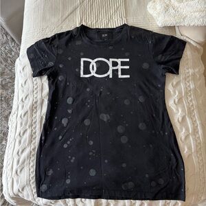 DOPE Black Graphic T-Shirt with White Logo